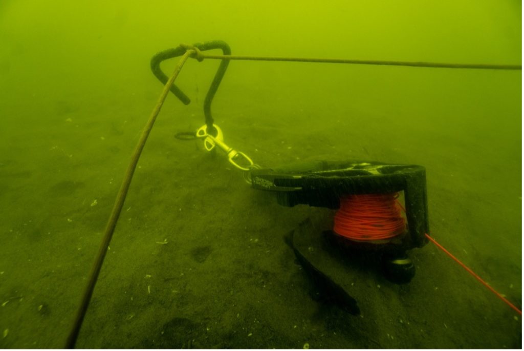 Baseline anchor point, USS Katahdin wreck site.