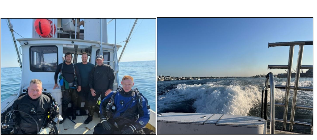 BAREG divers Bill A., Brett S., Kevin M., Matt G., and Brian W. Photos by Ops Coordinator.