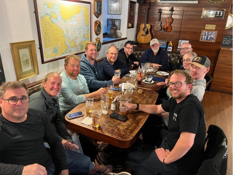 The end-of-trip dining out at the Ferry Inn in Stromness has become a tradition for BAREG’s dives in Scapa Flow. Here we are joined by Jason from MV Huskyan, and he was responsible for, among other things, getting us in and out of the water safely and efficiently. He did an outstanding job and the success of our trip is in large part due to Jason’s attention to detail and safety. Many thanks Jason.