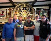 BAREG Newfoundland 2025 divers at the Crows Nest bar in St Johns, NL. In 1942, the bar was established by the Royal Canadian Navy’s Escort Force Commander as a place where merchant ship and escort force captains and officers could meet informally before setting out into the Battle of the Atlantic.